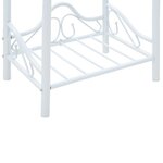 vidaXL Table de chevet 2 Pièces Acier et verre trempé 45x30 5x60 cm Blanc