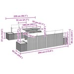 vidaXL Ensemble de canapé de jardin 8 Pièces Noir Poly rotin