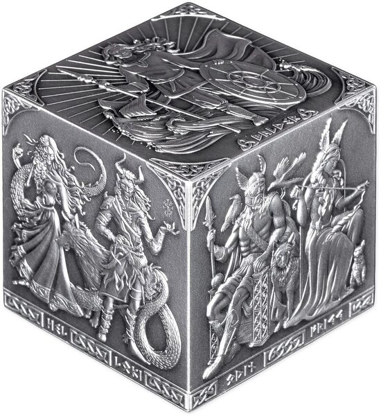 Monnaie NORSE GODS 3D Cube 1 Kg Kilo Argent 500 Francs Burundi 2026 (PRÉCOMMANDE)