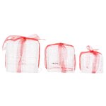 vidaXL Boîtes-cadeaux de Noël décoratives 3 Pièces Acrylique colorées