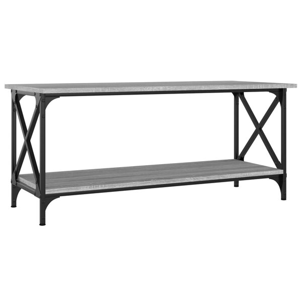 vidaXL Table basse Sonoma gris 100x45x45 cm Bois d'ingénierie et fer