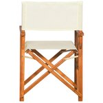 vidaXL Chaises de metteur en scène 2 Pièces Bois massif d'acacia