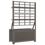 vidaXL Boîte de rangement et treillis Gris 99x50x160 cm Acacia massif