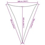 vidaXL Voile d'ombrage 160 g/m² Taupe 5x7x7 m PEHD