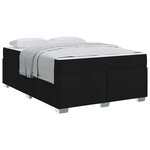 vidaXL Cadre de lit avec matelas Noir 160 x 200 cm tissu