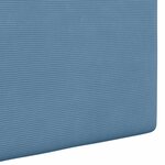 vidaXL Tête de lit suspendue Bleu Tissu en velours côtelé