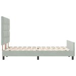 vidaXL Cadre de lit avec tête de lit Gris clair 140 x 190 cm Velours