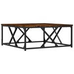 vidaXL Table basse chêne fumé 70x70x30 cm bois d'ingénierie
