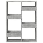 vidaXL Cloison de séparation gris béton 100x33x135cm bois d'ingénierie