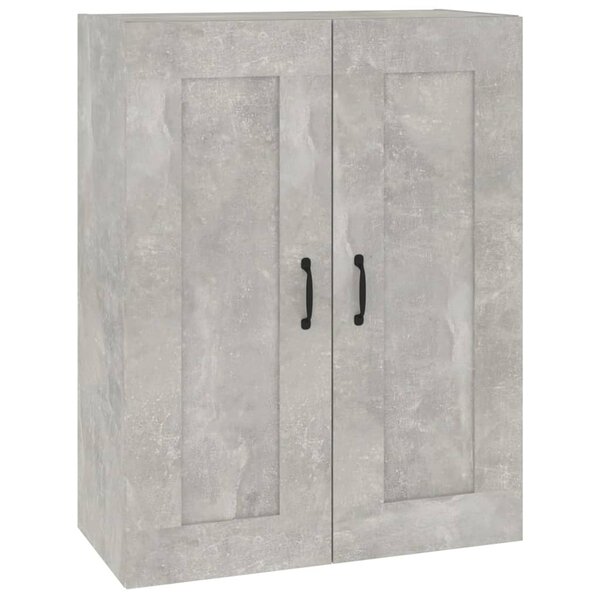 vidaXL Armoire murale suspendue Gris béton 69 5x32 5x90 cm