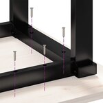vidaXL Pieds de table basse cadre en O 80x70x43 cm fonte