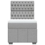 vidaXL Sommier à lattes de lit avec matelas Gris clair 100x200cm Tissu