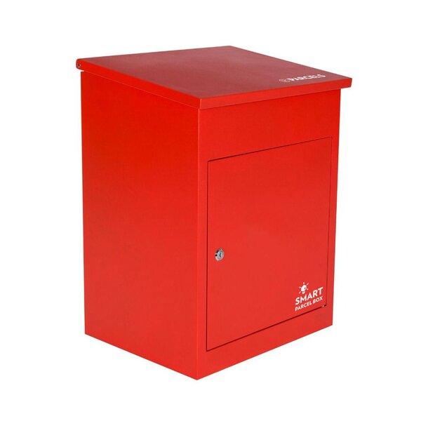 Boîte à colis moyenne 1 porte Rouge à accès frontal Acier galvanisé SMART PARCEL BOX®