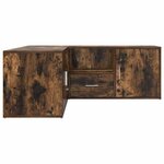 vidaXL Armoire d'angle chêne fumé 200x40x45 cm bois d'ingénierie
