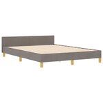 Lit en tissu taupe vidaXL 140x200 cm