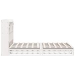 vidaXL Lit bibliothèque sans matelas blanc 150x200 cm bois pin massif