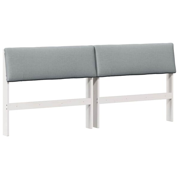 vidaXL Tête de lit capitonnée Gris clair 200 cm Pin massif