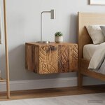 vidaXL Table d'appoint murale 2 Pièces Bois ancien 34 5 x 33 x 20 cm