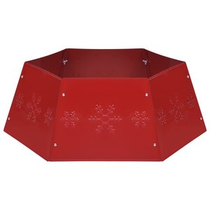 vidaXL Jupe de sapin de Noël Rouge Ø68x25 cm
