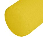vidaXL Coussins d'accent 2 Pièces Jaune clair Ø 15 x 40 cm tissu