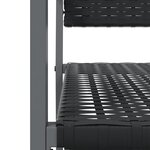 vidaXL Ensemble à manger de jardin 9 Pièces résine tressée acier