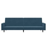 vidaXL Canapé-lit à 2 places Bleu Velours