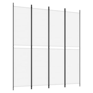 vidaXL Cloison de séparation 4 panneaux Blanc 200x220 cm Tissu