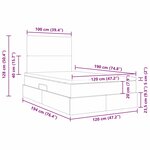 vidaXL Lit avec rangement et LED avec LED Noir 120 x 190 cm Polyester