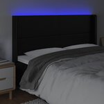 vidaXL Tête de lit à LED Noir 183x16x118/128 cm Similicuir