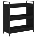 vidaXL Chariot de cuisine Chêne noir 70 x 30 x 82 cm Bois d'ingénierie