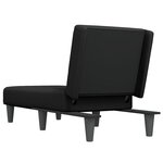 vidaXL Chaise longue noir tissu