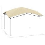 vidaXL Belvédère de jardin 4x4x2 9 m Crème 180 g/m²