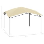 vidaXL Belvédère de jardin 4x4x2 9 m Crème 180 g/m²