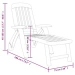 vidaXL Chaise longue pliable Polypropylène Gris