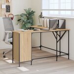 vidaXL Bureau chêne sonoma 141x141x75 cm bois d'ingénierie