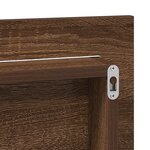 Meuble Miroir de Salle de Bain vidaXL avec Lumière LED Chêne Brun 80x37 cm