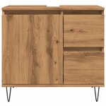 vidaXL Armoire de lavabo de salle de bain chêne artisanal 65x33x60 cm