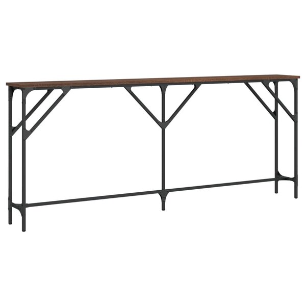 vidaXL Table console chêne marron 180x23x75 cm bois d'ingénierie