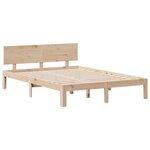 vidaXL Lit bibliothèque sans matelas 160x200 cm bois massif de pin