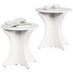 vidaXL Table basse 2 Pièces Blanc Bois massif en pin