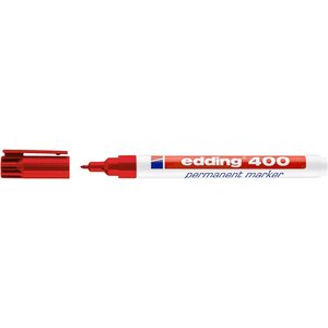 Marqueur Permanent 400 Rouge Pointe Fine 1 mm EDDING