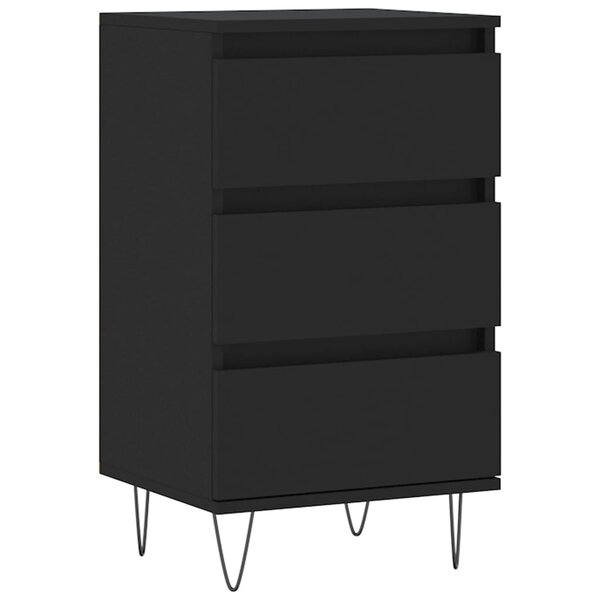 vidaXL Buffet noir 40x35x70 cm bois d’ingénierie