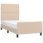 vidaXL Cadre de lit sans matelas cappuccino 90x200 cm similicuir