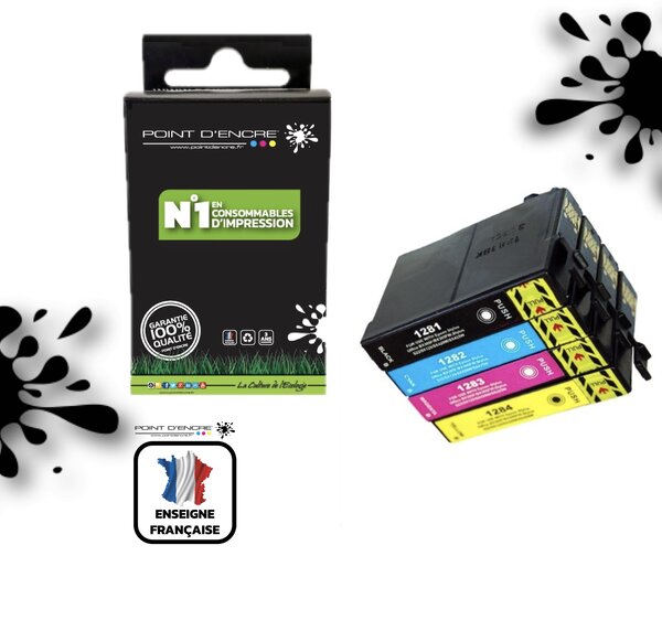 T1285 - Renard - NOIR / CYAN / MAGENTA / JAUNE - Grande capacité