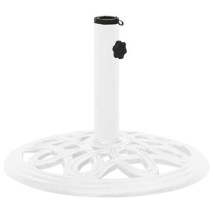 vidaXL Socle de parasol Blanc 40x40x32 cm Fonte