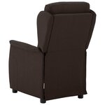 vidaXL Fauteuil inclinable Marron foncé 67.5 x 93.5 x 101.5 cm tissu