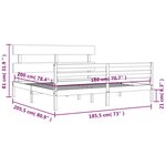 vidaXL Cadre de lit sans matelas bois massif