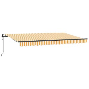 vidaXL Auvent Rétractable Jaune et blanc 400 x 200 cm