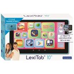 LEXIBOOK - Tablette Tactile Enfant LexiTab - 10 pouces - Contenu Educatif et Ludique - Avec Contrôle Parental