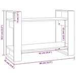 vidaXL Bibliothèque/Cloison Marron miel 80x35x56 5 cm Pin solide